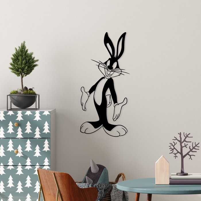 Wallity Bugs Bunny 1 Escultura de pared metálica negra Wallity Bugs Bunny 1 Escultura de pared metálica negra